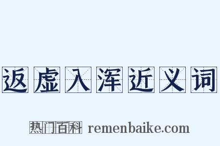 返虚入浑近义词是什么意思的图片